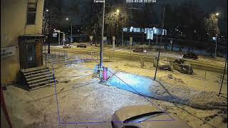 4МР IVM суперстарлайт IP камера, есть распознавание номеров, ночь, освещённая улица